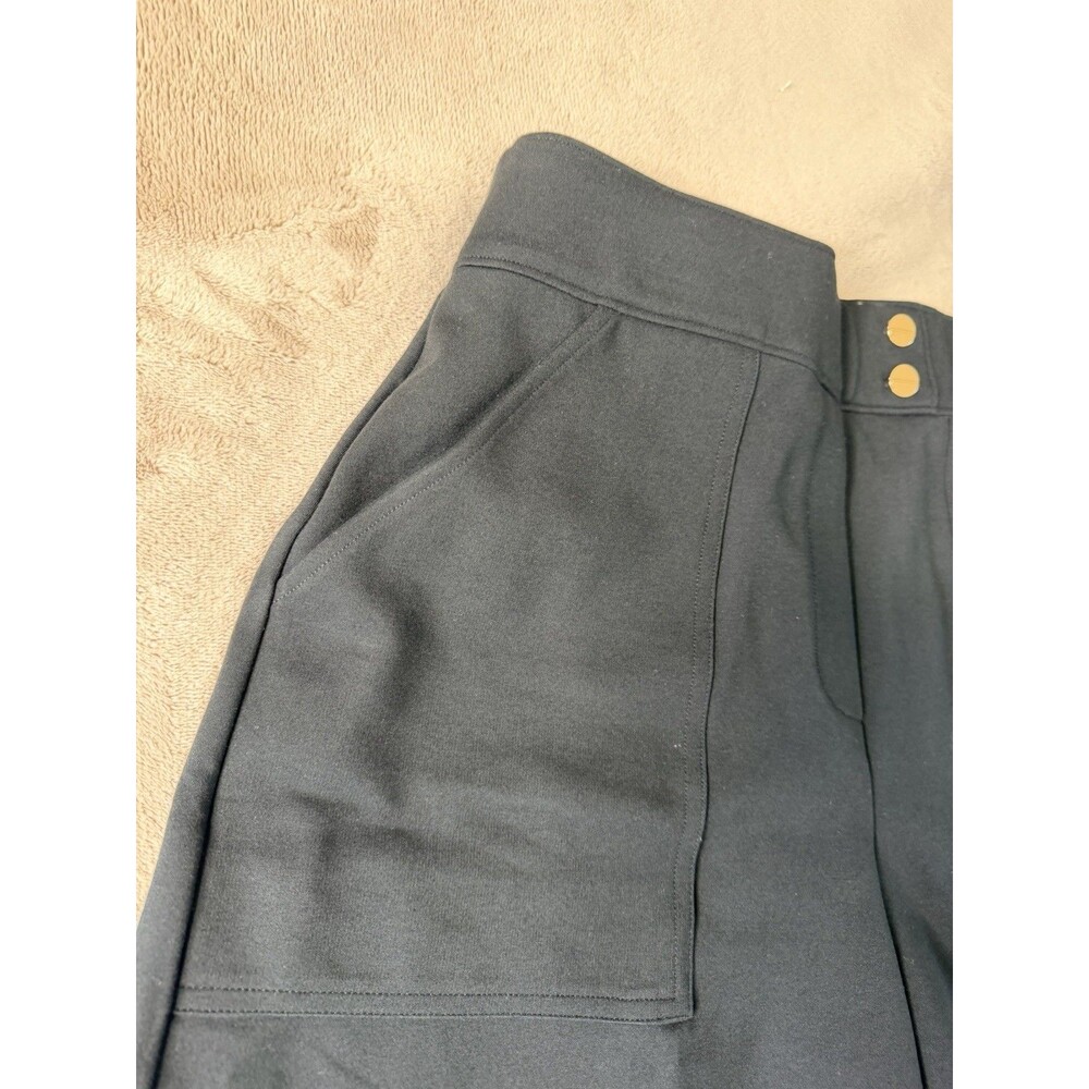 Spanx Women  Classic Black Ponte Button Tab Pocket Shorts Size Medium ,pull on - Picture 8 of 14